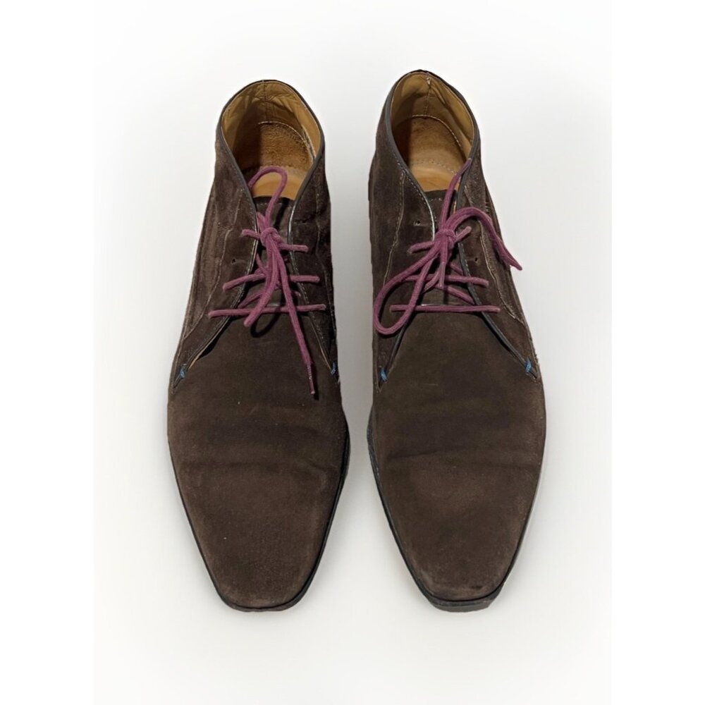 Paul Smith Italy Espresso Brown Suede Jay Chukka Boots Mens UK 10 EU 44 US 11